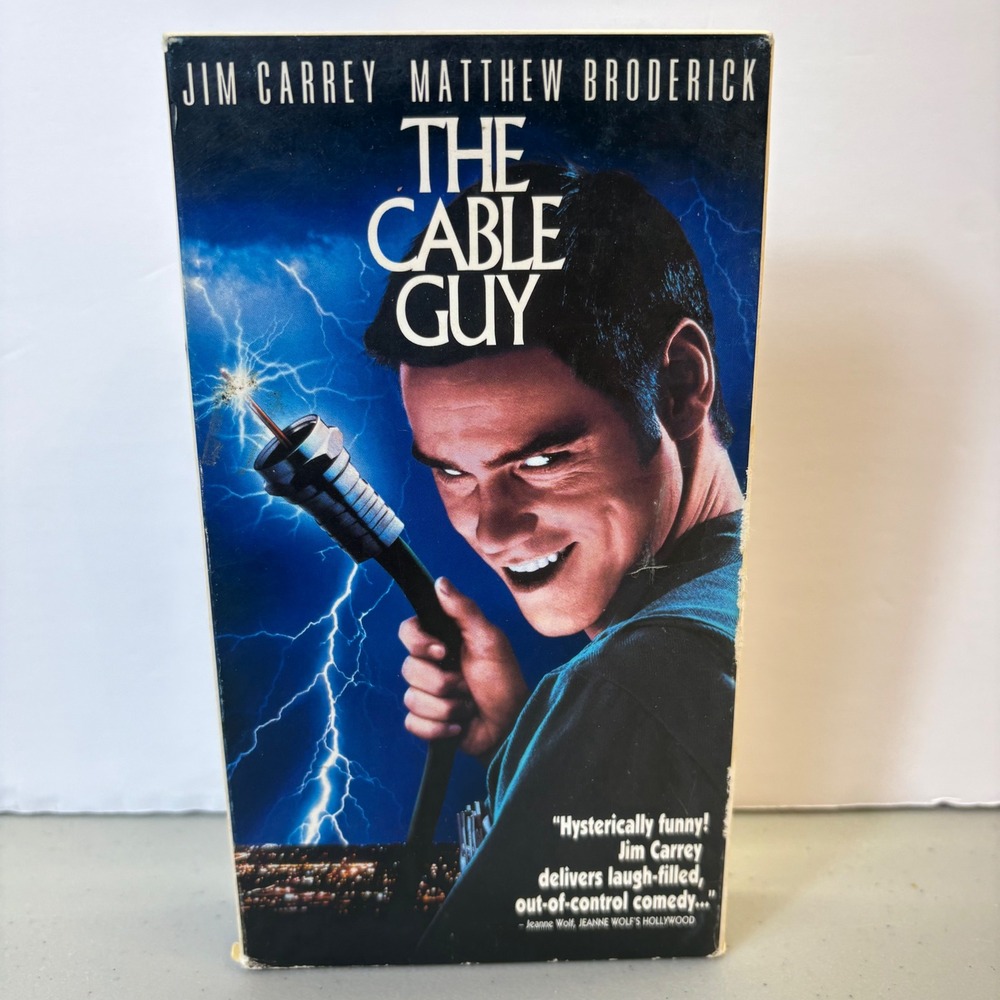 The Cable Guy VHS 1996 Jim Carrey Matthew Broderick Columbia TriStar Home Video
